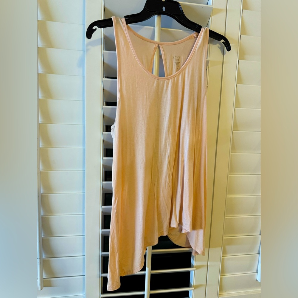 Savvi, Blush, Medium, Flowy tank with knotted open back